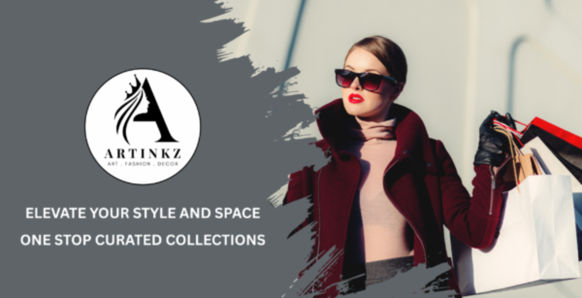 Pink Red Photocentric Feminine Shopping Fashion YouTube Channel Art Banner